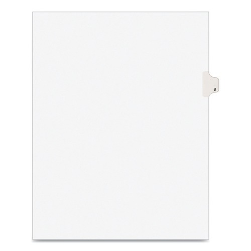 Bulk Savings Pricing 2 | Avery 11918 11 x 8.5 Avery Style Preprinted Legal Exhibit Side 10-Tab Index Dividers - White (25/Pack) image number 0