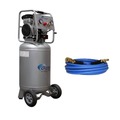 Portable Air Compressors | California Air Tools 20020H 20 Gallon 2 HP Ultra Quiet and Oil-Free Steel Tank Air Compressor Hose Kit image number 0