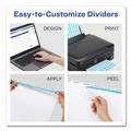 Office Jansan | Avery 11440 Index Maker 11.25 in. x 9.25 in. 5-Tab Extra Wide Tab Print and Apply Clear Label Dividers - White/White Tabs (5/Pack) image number 3