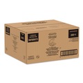 Food Trays, Containers, and Lids | Dart 90FBRHT3 9.14 in. x 9 in. x 2.98 in. 3 Compartments ProPlanet Seal Compostable Molded Fiber Hinged Trays - Natural (200/Carton) image number 2