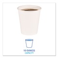  | Boardwalk BWKWHT10HCUP 10 oz. Paper Hot Cups - White (20 Cups/Sleeve, 50 Sleeves/Carton) image number 2