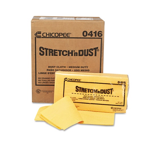 Cleaning & Janitorial Supplies | Chix 0416 23-1/4 in. x 24 in. Stretch n' Dust Cloths - Orange/Yellow (20/Bag 5 Bags/Carton) image number 0