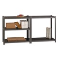 Office Filing Cabinets & Shelves | Alera 26113 36 in. x 18 in. x 72 in. 5-Shelf Steel Shelving Unit with Laminate Shelves - Black/Gun Metal Gray image number 2