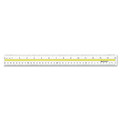 National Tape Measure Day | Westcott 10580 15 in. Acrylic Data Highlight Reading Ruler With Tinted Guide - Clear/Yellow image number 0