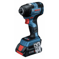 Impact Drivers | Bosch GDR18V-1800CB25 18V Brushless Connected-Ready Lithium-Ion 1/4 in. Cordless Hex Impact Driver Kit with 2 Batteries (4 Ah) image number 1