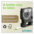 Labels | DYMO 41913 D1 High-Performance 0.37 in. x 23 ft. Polyester Removable Label Tape - Black on White image number 3