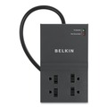  | Belkin BE108230-12 3390 J 8 AC Outlets 12 ft. Cord Home/Office Surge Protector - Dark Gray image number 4