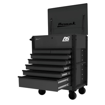 TOOL CARTS AND CHESTS | Homak BK06035247 35 in. 7-Drawer Flip-Top Service Cart - Black