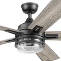 Ceiling Fans | Honeywell 51861-45 52 in. Remote Control Contemporary Indoor LED Ceiling Fan with Light - Matte Black image number 2