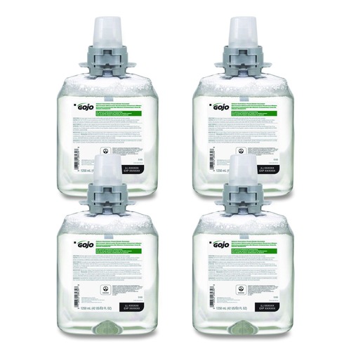 Labor Day Sale! Save $30 off $199! | GOJO Industries 5165-04 1,250 mL Green Certified Foam Hand Cleaner Refill - Unscented (4/Carton) image number 0