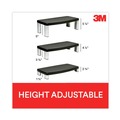 Office Jansan | 3M MS90B 20 in. x 12 in. x 1 in. to 5.78 in. 40-lb. Capacity Adjustable Monitor Stand - Black/Silver image number 10