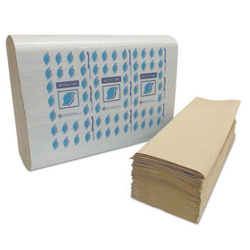 GEN GENMF4001K Multi-Fold 1-Ply Paper Towels - Kraft (12 Packs/Carton, 334 Towels/Pack)