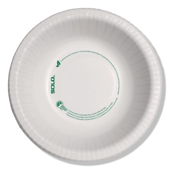 SOLO HB12-PLANET 12 oz. ProPlanet Seal Compostable Paper Dinnerware Bowl - White (1000/Carton)