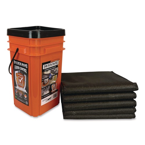 Safety Equipment | Quick Dam QDGG1248-5 Outdoor Grab and Go Bucket Kit, (1) Bucket, (5) Jumbo Flood Bags image number 0
