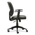  | Alera ALETE4819 17.6 in. to 21.5 in. Seat Height Bonded Leather Seat/Back Everyday Task Office Chair - Black image number 2