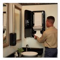 Dispensers | Tork 552528 PeakServe 14.57 in. x 3.98 in. x 28.74 in. Continuous Hand Towel Dispenser - Black (1/Carton) image number 8