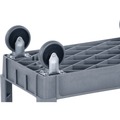 Utility Carts | Boardwalk UC4018BWK23 17.25 in. x 40 in. x 33.5 in. 2-Shelf Plastic Utility Cart - Gray image number 4
