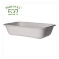 Food Trays, Containers, and Lids | Eco-Products EP-SCRC32NFA WorldView Vanguard 32 oz. 4.71 in. x 7.01 in. x 1.04 in. Sugarcane Fiber Rectangular Container - White (400/Carton) image number 6