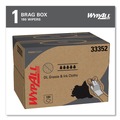  | WypAll KCC 33352 Power Clean BRAG Box 12.1 in. x 16.8 in. Oil Grease and Ink Cloths - Blue (180/Carton) image number 1