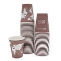 Cups and Lids | Eco-Products EP-BHC8-WAPK 8 oz. World Art Renewable and Compostable Paper Hot Cups - Brown/White (50/Pack) image number 0