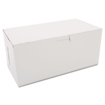 SCT 4 in. x 9 in. x 5 in. Non-Window Paper Bakery Boxes - White (250/Carton)