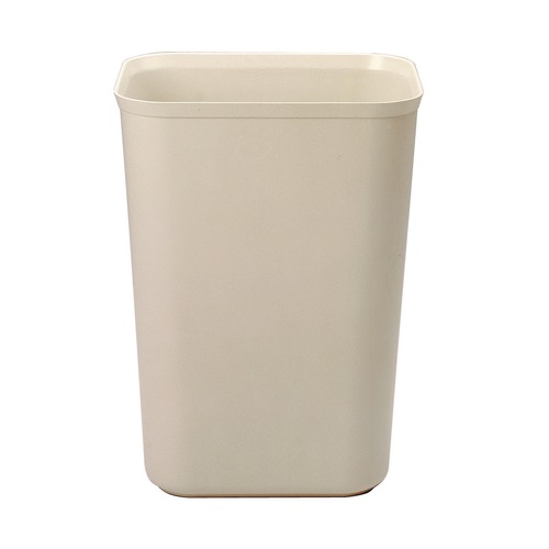 Trash & Waste Bins | Rubbermaid Commercial FG254400BEIG 10 Gallon Fiberglass Wastebasket - Beige image number 0