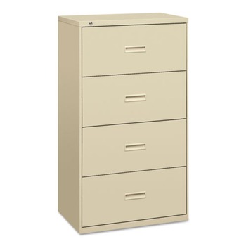 HON 400 Series 30 in. x 18 in. x 52.5 in. 4 Legal/Letter Size Lateral File Drawers - Putty