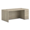 Office Desks & Workstations | HON H105895R.LKI1LKI1 10500 Series 72 in. x 36 in. x 29.5 in. Single Full-Height Pedestal Desk - Kingswood Walnut image number 2