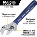 Adjustable Wrenches | Klein Tools D509-8 8 in. Extra-Wide Jaw Adjustable Wrench - Blue Handle image number 2
