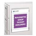 Office Jansan | C-Line 83912 9 in. x 12 in. Super Heavy-Duty Magnetic Shop Ticket Holders with 50-Sheet Capacity - Clear (15/Box) image number 3