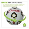 Toys | Champion Sports SRB5 No. 5 Size Rubber Sports Ball For Soccer - White/Black image number 1