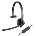 Office Electronics & Batteries | Logitech 981-000570 H570e Monaural Over The Head Wired Headset - Black image number 0