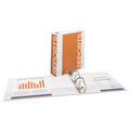 Office Jansan | Avery 17042 3 in. Capacity 11 x 8.5 Durable View Binder with DuraHinge and 3 Slant Rings - White image number 1