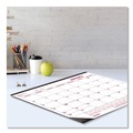 Office Jansan | Brownline C1731 12-Month (Jan to Dec): 2026 22 in. x 17 in. Monthly Desk Pad Calendar - White/Burgundy Sheets, Black Binding, Black Corners image number 1