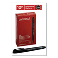  | Universal UNV07071 Fine Bullet Tip Black Ink Pen-Style Permanent Markers (1 Dozen) image number 1