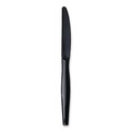 Cutlery | Boardwalk BWKKNIHWPSBIW Heavyweight Wrapped Polystyrene Knife - Black (1000/Carton) image number 2