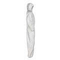 Bib Overalls | KleenGuard KCC 46114 A30 Elastic Back and Cuff Hooded Coveralls - Extra Large, White (25/Carton) image number 1