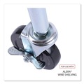 Office Jansan | Alera SW690004 4 in. Wheel Grip Ring K Stem Optional Casters for Wire Shelving - Gray/Black (4/Set) image number 4