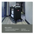 Utility Carts | Rubbermaid Commercial 2202588 Plastic Bumper Kit for Rubbermaid Commercial 2202527/2202581/2202585/2202587 - Black image number 3