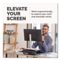 Office Furniture Accessories | Fellowes Mfg Co. 100098502 13.94 in. x 11.97 in. x 3.25 in. to 6 in. Supports 33 lbs. Breyta Monitor Stand - Black image number 1