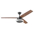 Ceiling Fans | Prominence Home 51461-45 52 in. Remote Control Orbis LED Ceiling Fan with Contemporary Ring Lighting - Matte Black image number 1