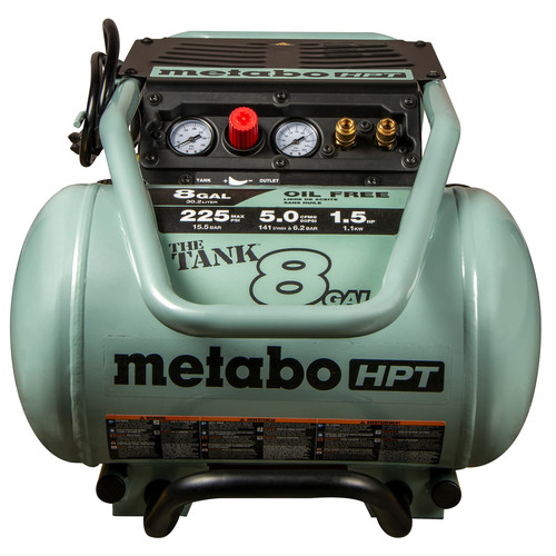 Air Compressors | Metabo HPT EC1315SM 1.5 HP 8 Gallon Oil-Free Trolly Air Compressor image number 0