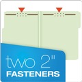 File Folders | Pendaflex 17182EE 1/3-Cut Tabs 3 in. Expansion 2 Fasteners Letter Size Heavy-Duty Pressboard Folders with Embossed Fasteners - Green (25/Box) image number 2