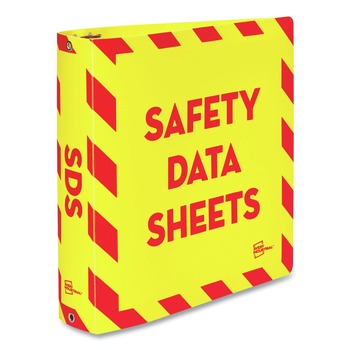 Avery 11 in. x 8.5 in. 3-Ring UltraDuty Safety Data Sheet Binders with 2 in. Capacity - Yellow/Red