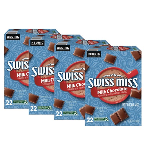 Food Service | Swiss Miss 5000345150 Hot Cocoa K-Cups - Milk Chocolate (88/Carton) image number 0