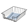 Office Jansan | Fellowes Mfg Co. 60112 10 in. x 14.13 in. x 3 in. 1 Section Letter Size Files Wire Desk Tray Organizer - Black image number 1