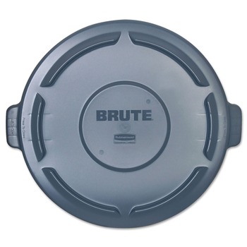 Rubbermaid Commercial 24.5 in. x 1.5 in. BRUTE Self-Draining Flat Top Lids - Gray