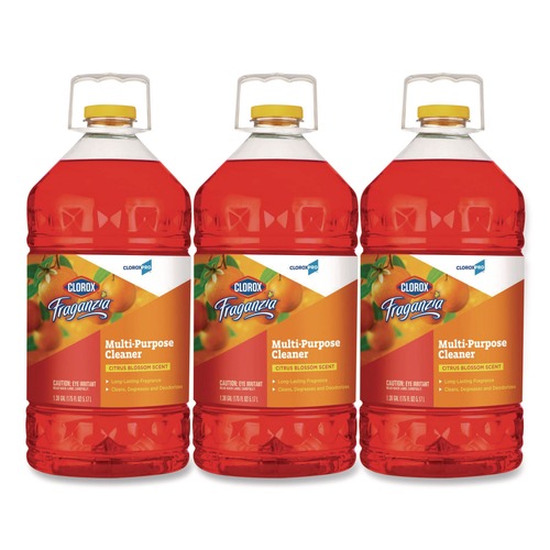 Cleaning & Janitorial Supplies | Clorox 60615CT 175 oz. Bottle CloroxPro Fraganzia Multi-Purpose Cleaner - Citrus Blossom Scent (3/Carton) image number 0