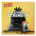 Cleaning & Janitorial Supplies | Glad 00079 30 in. x 33 in. 30 gal. 0.81 mil Large Quick-Tie Trash Bags Tie-Flap - Black (10/Box 12 Boxes/Carton) image number 4