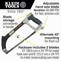 Hand Saws | Klein Tools 702-12 12 in. High-Tension Hacksaw image number 1